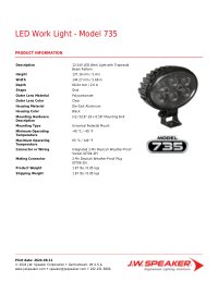 Product Spec Sheet